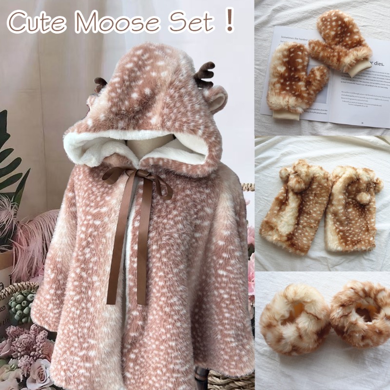 Shawl Wrap Winter - Winter Women's Japanese Plush Cute Printed