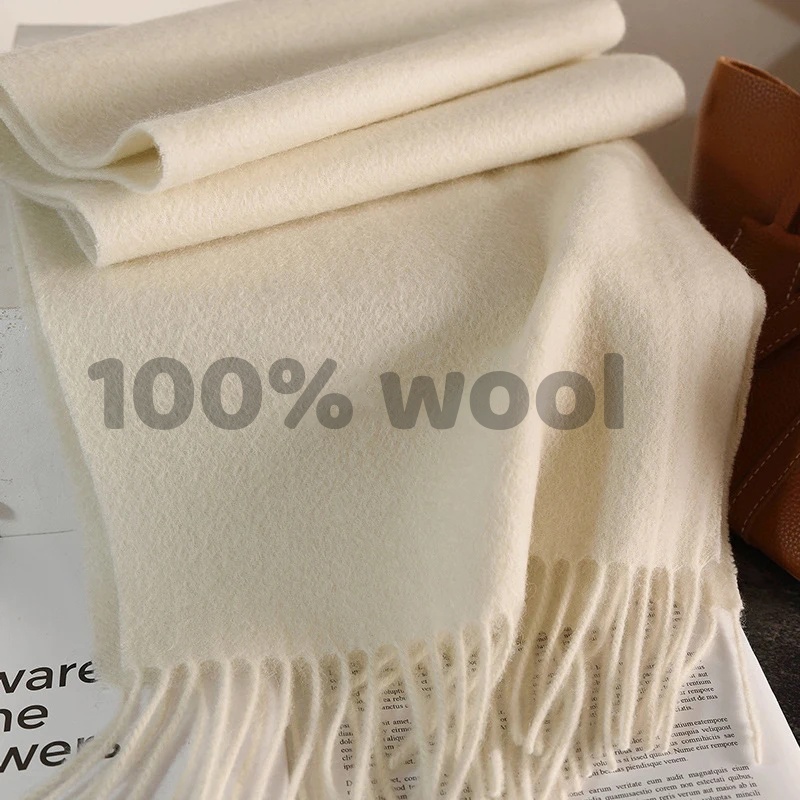 Shawl Wrap Winter - Knitted Scarf Women 100% Wool Winter