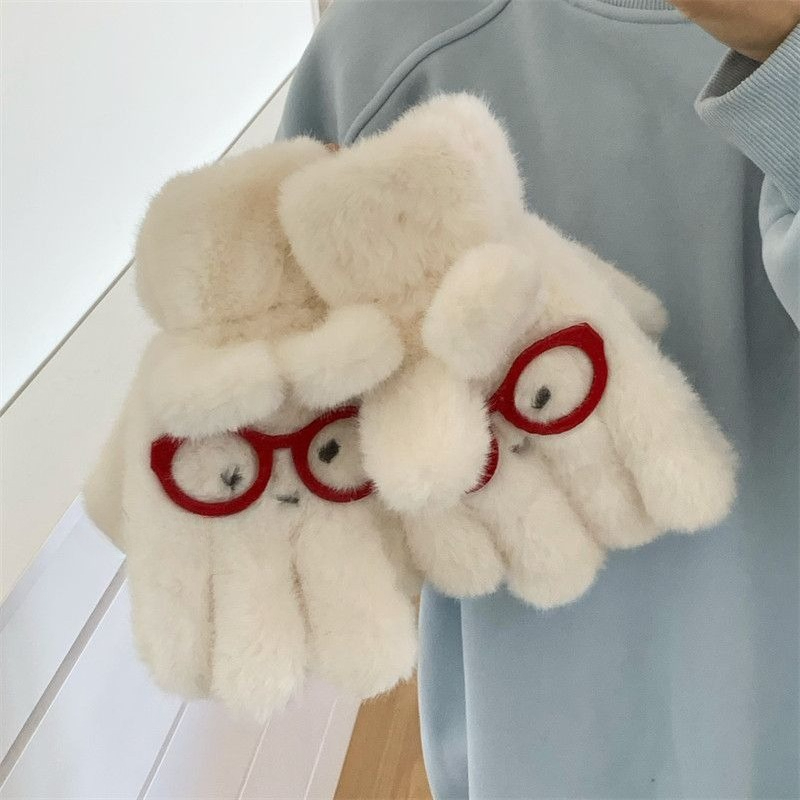 Touch Screen Gloves - Cartoon Kawaii Miffy Gloves Be Cold-proof