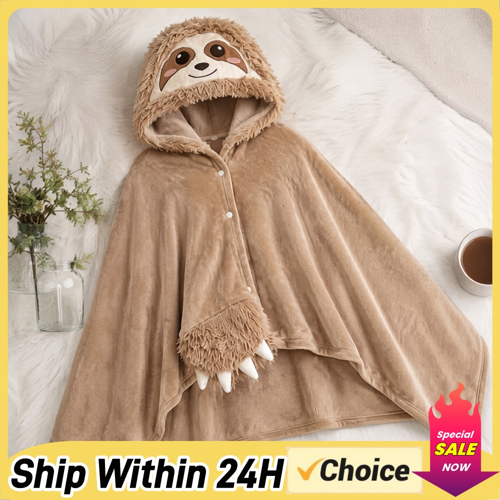 Shawl Wrap Winter - Halloween Oversized Hoodie Blanket Cute Animal