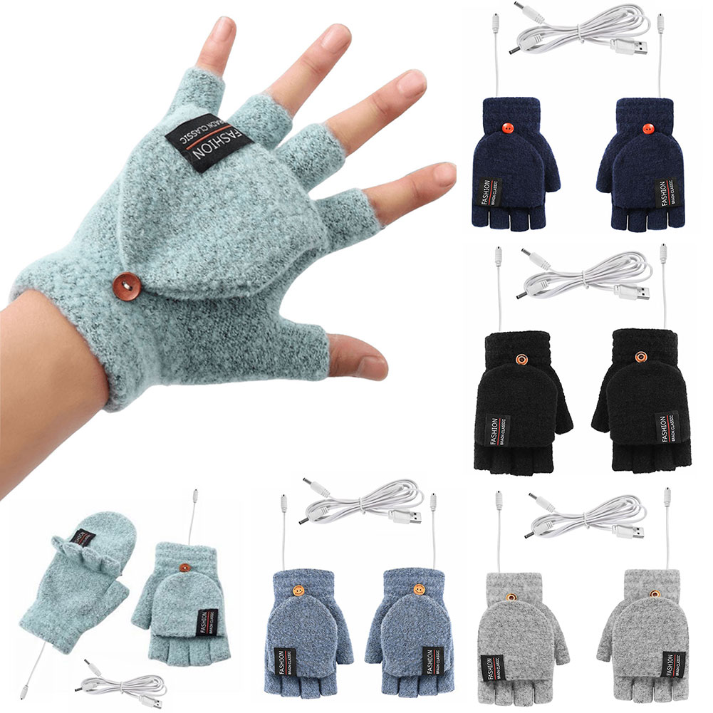 Hand Warmer Electric - USB Electric Heated Gloves Adjustable Temperature