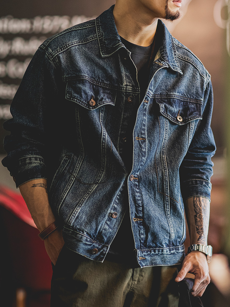 Retro American Washed Blue Den - огляд і ціна Down Jacket Packable