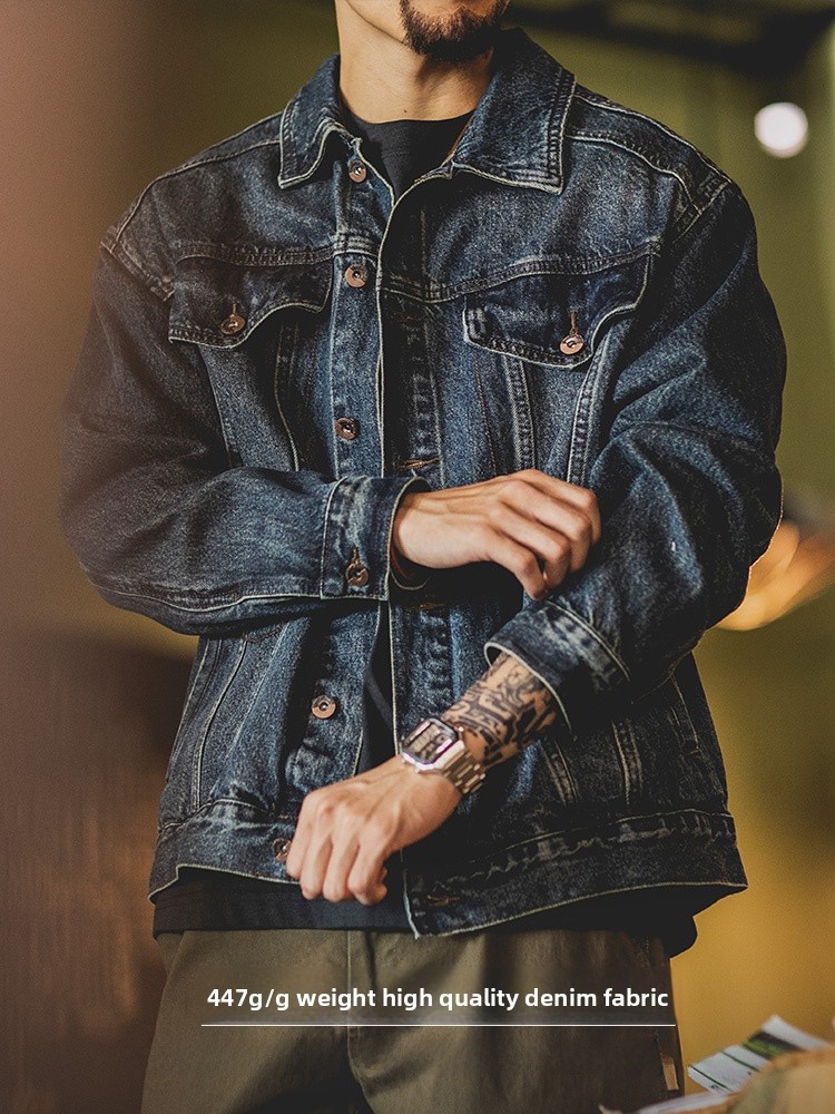 Retro American Washed Blue Den - огляд і ціна Down Jacket Packable