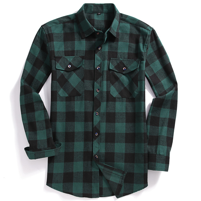 Fall Men's Long-Sleeved Casual - огляд і ціна Flannel Shirt Lined