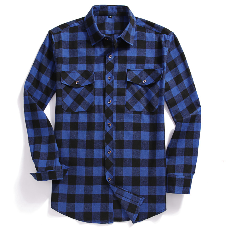 Fall Men's Long-Sleeved Casual - огляд і ціна Flannel Shirt Lined