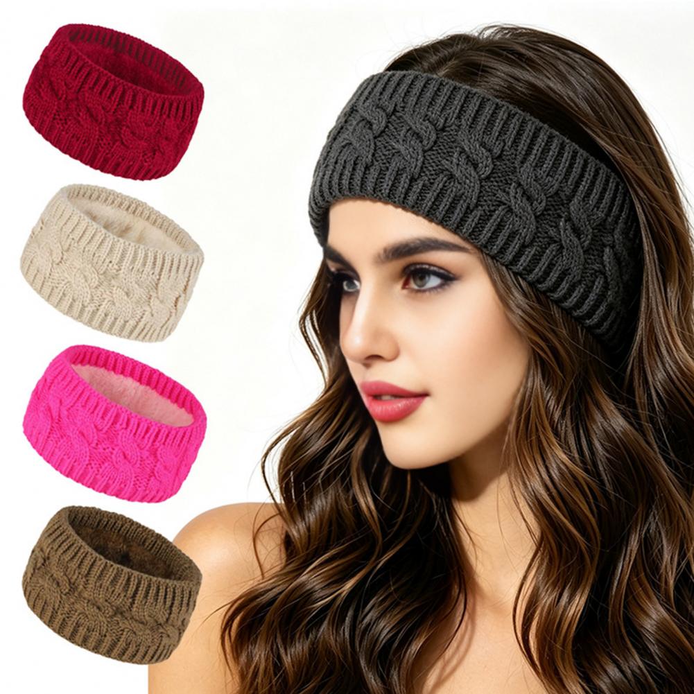 Elastic Knitted Hair Band Wint - огляд і ціна Fleece Ear Warmer Band
