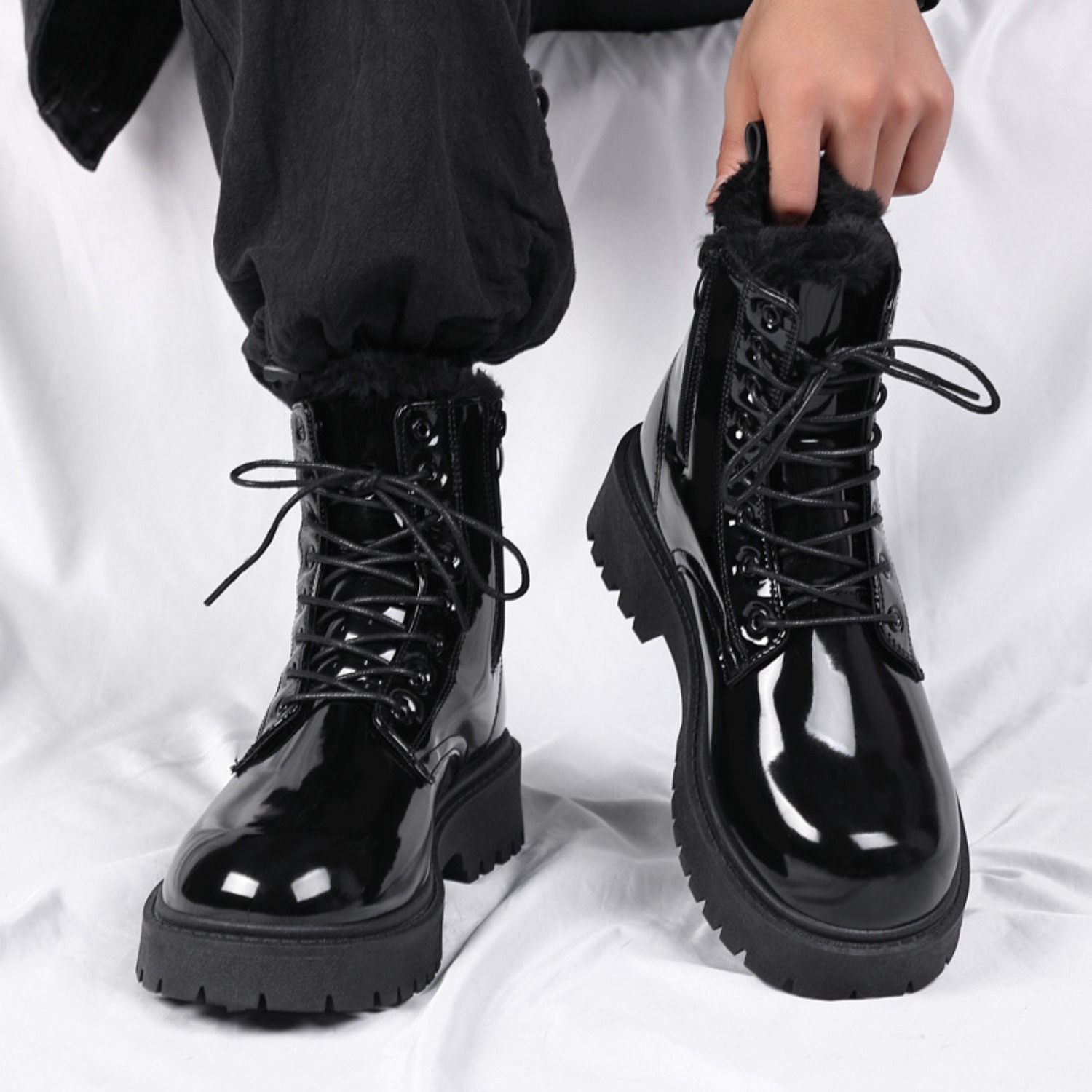 Men's warm plush high-top boot - огляд і ціна Waterproof Winter Boot
