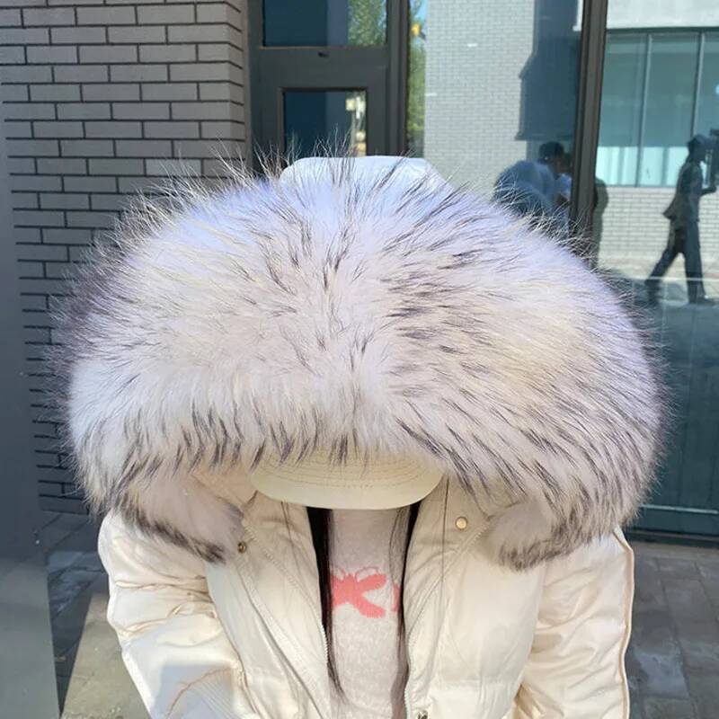 Raccoon Fur Collars For Jacket - огляд і ціна Shawl Wrap Winter