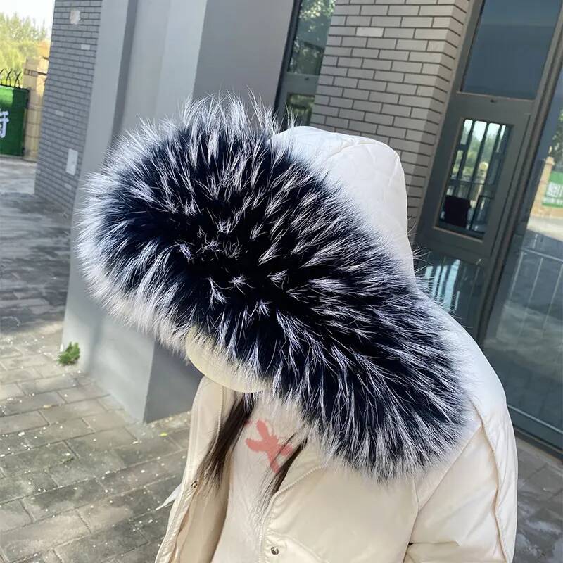 Raccoon Fur Collars For Jacket - огляд і ціна Shawl Wrap Winter