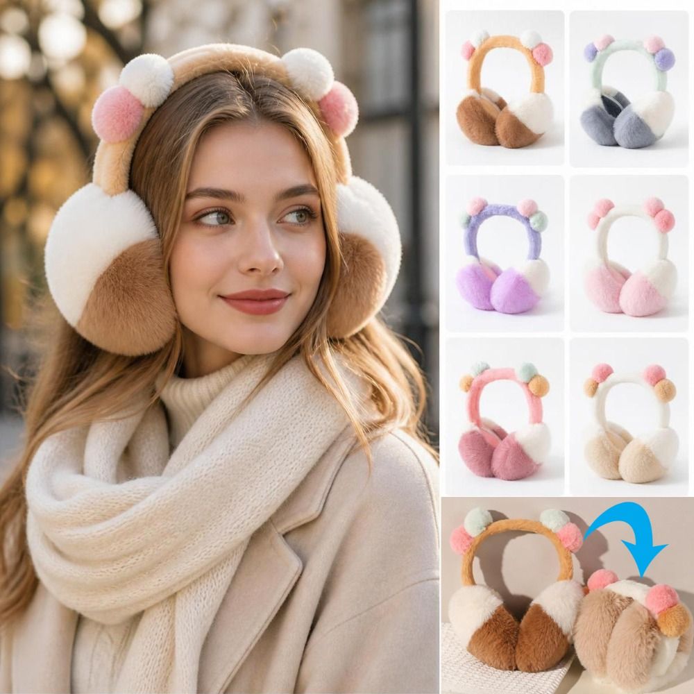 Lovely Two Tone Faux Fur Earmu - огляд і ціна Earmuffs Foldable
