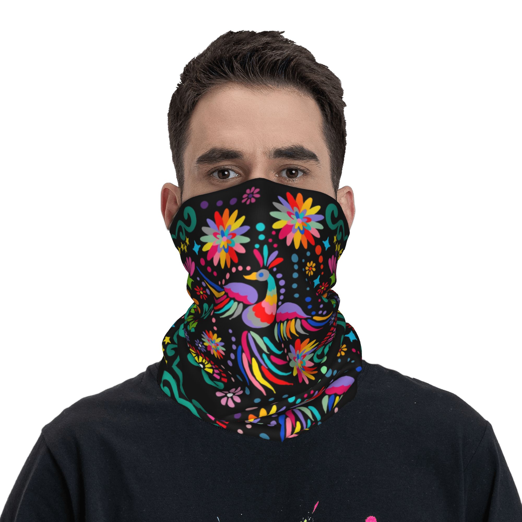 Custom Mexican Floral Flower T - огляд і ціна Neck Gaiter Fleece
