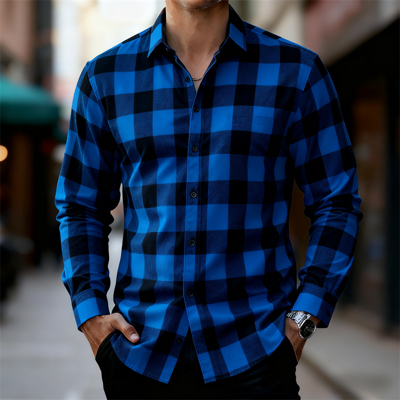 Men's Classic Red and Black Pl - огляд і ціна Flannel Shirt Lined