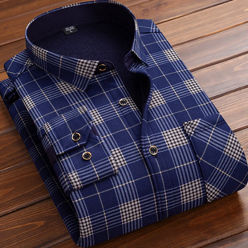 Men Fleece Shirt 2026 Autumn W - огляд і ціна Flannel Shirt Lined